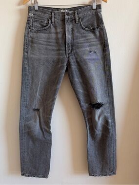 Citizens Of Humanity Gray High-Rise Distressed Women's Jeans